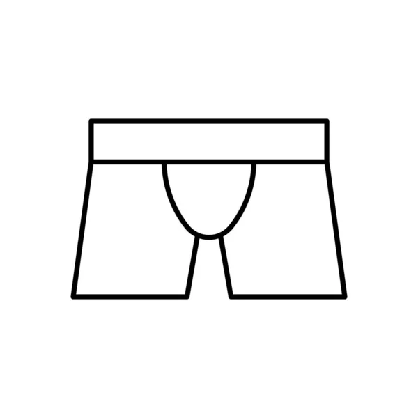 Men basic boxer with waistband outline icon. EPS.. Man underwear illustration... Isolated on white.. Male underpants... Mens underclothing symbol..... For app, web design, dev, ui, graphic, business