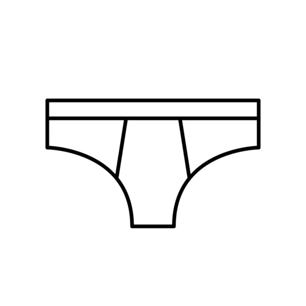 Men Basic Boxer Waistband Outline Icon Eps Man Underwear Illustration — Zdjęcie stockowe