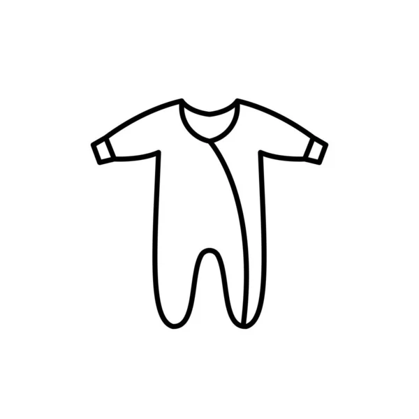 Simple baby romper outline vector icon. EPS 10.... Kids fashion flat clothes.... Newborns wear...... Basic baby clothing. Romper children front side.. For app, web, design, dev, ui, graphic, business