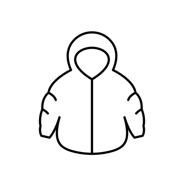 Winter Jacket Baby Outline Icon Newborn Warm Clothes White Childrens — Stock fotografie