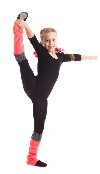 小女孩体操运动员 — 图库照片