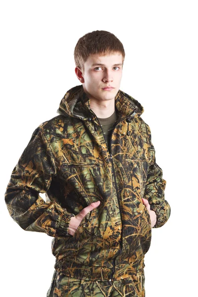 Man in camouflage — Stockfoto