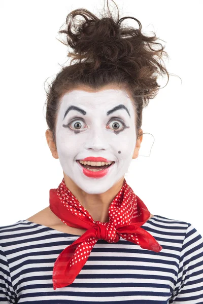 Vrouw clown — Stockfoto