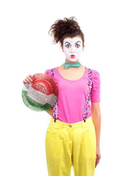 Meisje clown — Stockfoto