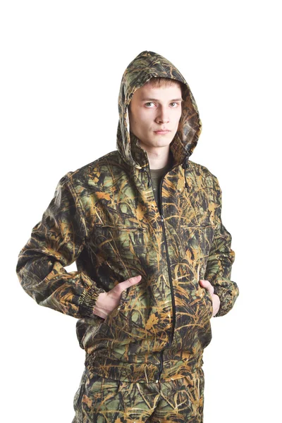 Man in camouflage — Stockfoto