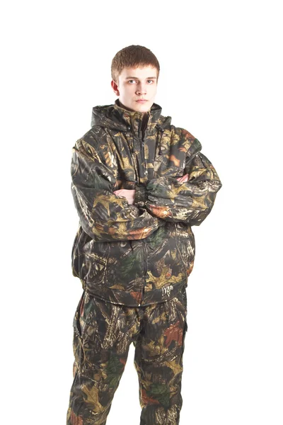 Man in camouflage — Stockfoto