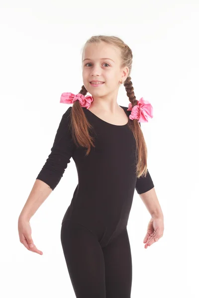 Lilla tjej gymnast — Stockfoto
