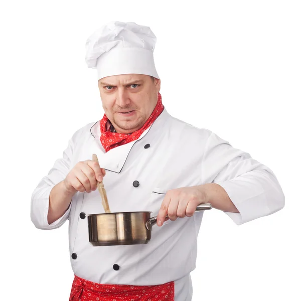 Cuocere con padella — Foto Stock