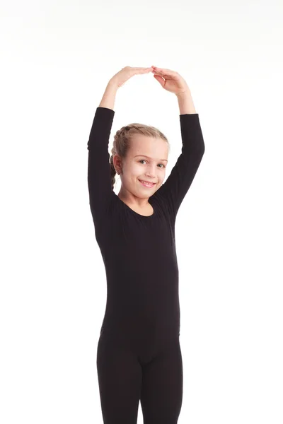 Lilla tjej gymnast — Stockfoto