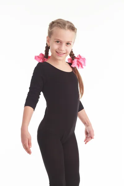 Маленька дівчинка гімнастка — стокове фото