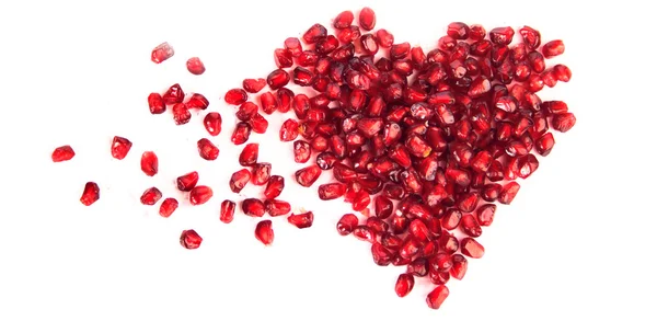 Corazón de semillas de granada Imagen de archivo