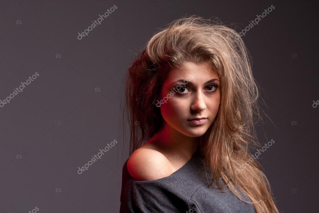 Girl with messy hair Stock Photo by ©vasyashepella 40786047 Girl with messy hair Stock Photo by ©vasyashepella 40786047