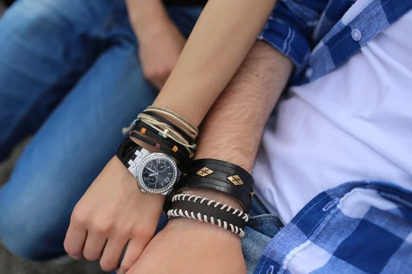 Hands with accessories — Stock Photo, Image