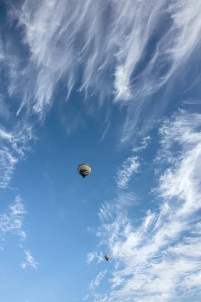 Ballonger Flyger Himlen Kappadokien Bakgrunden — Stockfoto