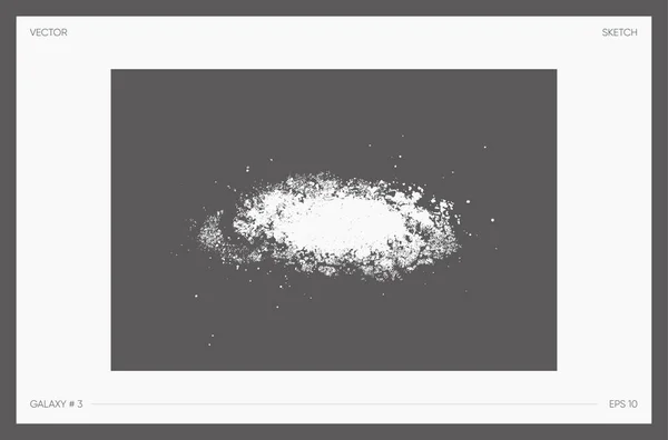 Висока Деталізація Ілюстрації Галактики Ескізу Туманності Небесного Єкта Векторні Ілюстрації — стоковий вектор