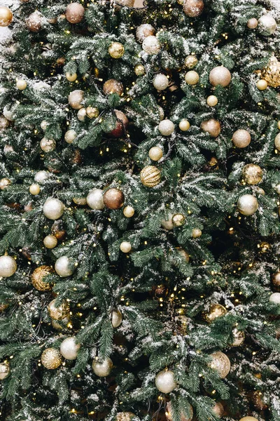 Close Van Gedecoreerde Kerstboom — Stockfoto