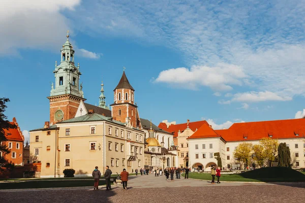 Kraków Polska Października 2015 Kompleks Architektoniczny Zamku Królewskiego Wawelu — Zdjęcie stockowe