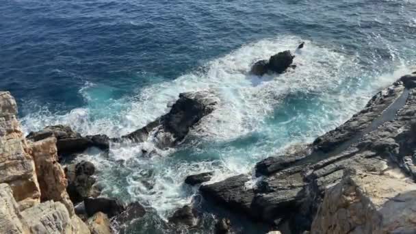 Sea Waves Rock Water Summer Turkey Blue Lagoon Beautiful View — Stock Video