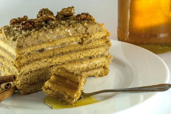 Honey cake — Stock Photo, Image