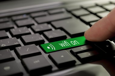 yeşil düğmeye wifi
