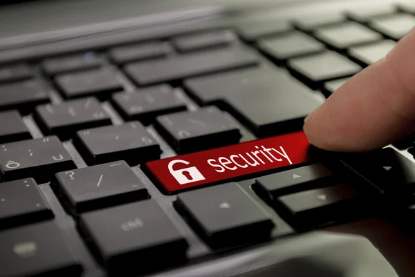 Red button security — Stock Photo, Image