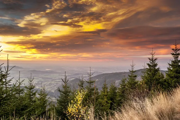 Zonsondergang berg — Stockfoto