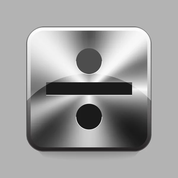 Metalen buton — Stockvector