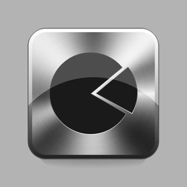 Chrome knop — Stockvector