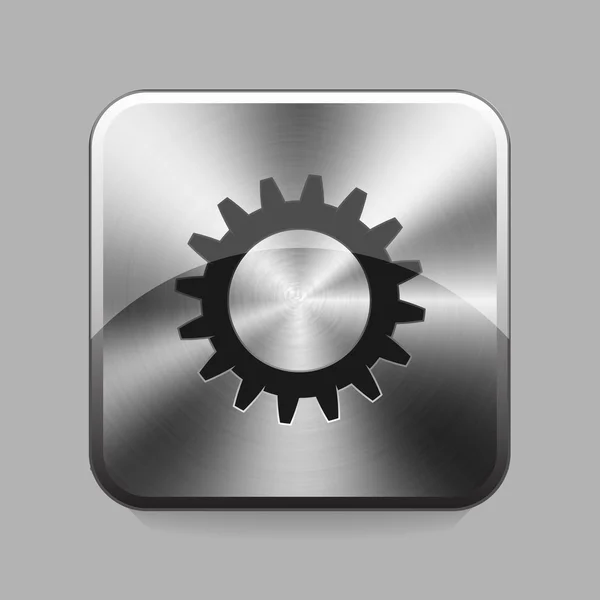 Chrome button — Stock Vector