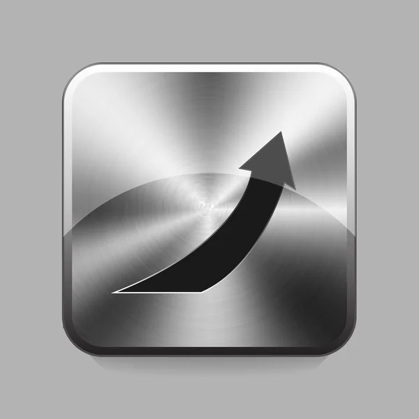 Chrome knop — Stockvector