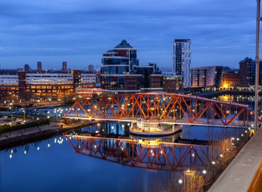 Salford quays havadan görünümü