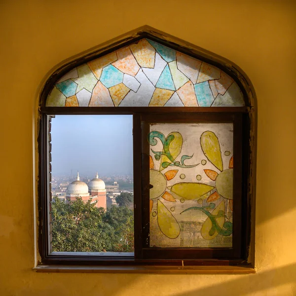 Kilátás Város Ablakából Tomb Shah Rukne Alam Multan Punjab Tartomány — Stock Fotó