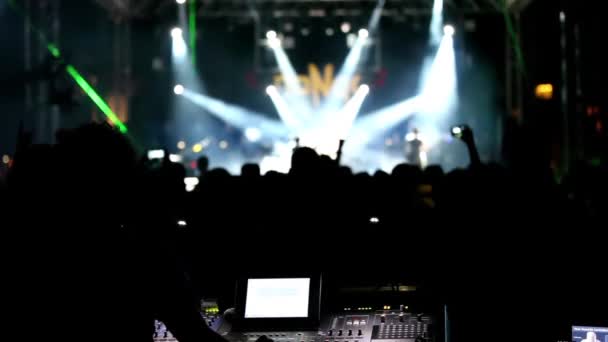 Ingeniero de sonido y concierto . — Vídeos de Stock