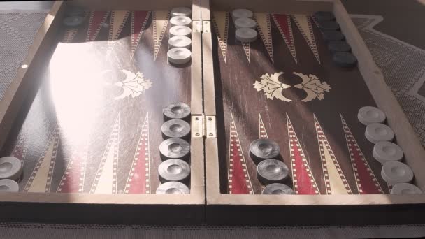 Backgammon Underbar Stock Video Som Visar Bilder Den Traditionella Turkiska — Stockvideo