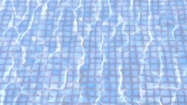 Havuz suyu kliplerinde bir yüzme havuzunun berrak mavi sularının yakın çekim görüntüleri yer alıyor. Görünüşe göre video güneşli bir günde çekilmiş ve havuz temiz ve rahatlatıcı görünüyor..