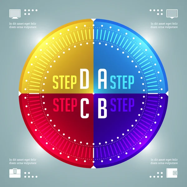 Modern Infographics Vector Template. Pie Charts Diagram. Vector EPS10 Concept Illustration Design — Stock Vector