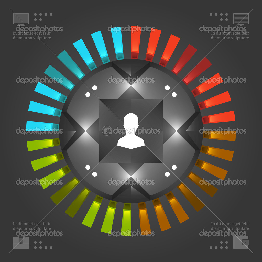 Il modello di vettore Infographic pu² essere utilizzato e Layout grafico Layout di un diagramma pittogramma