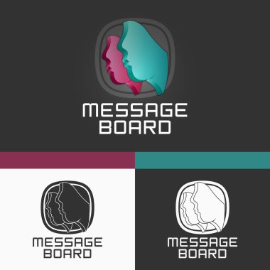3D sosyal logo şablonu. Modern vektör eps10 konsept illüstrasyon tasarımı