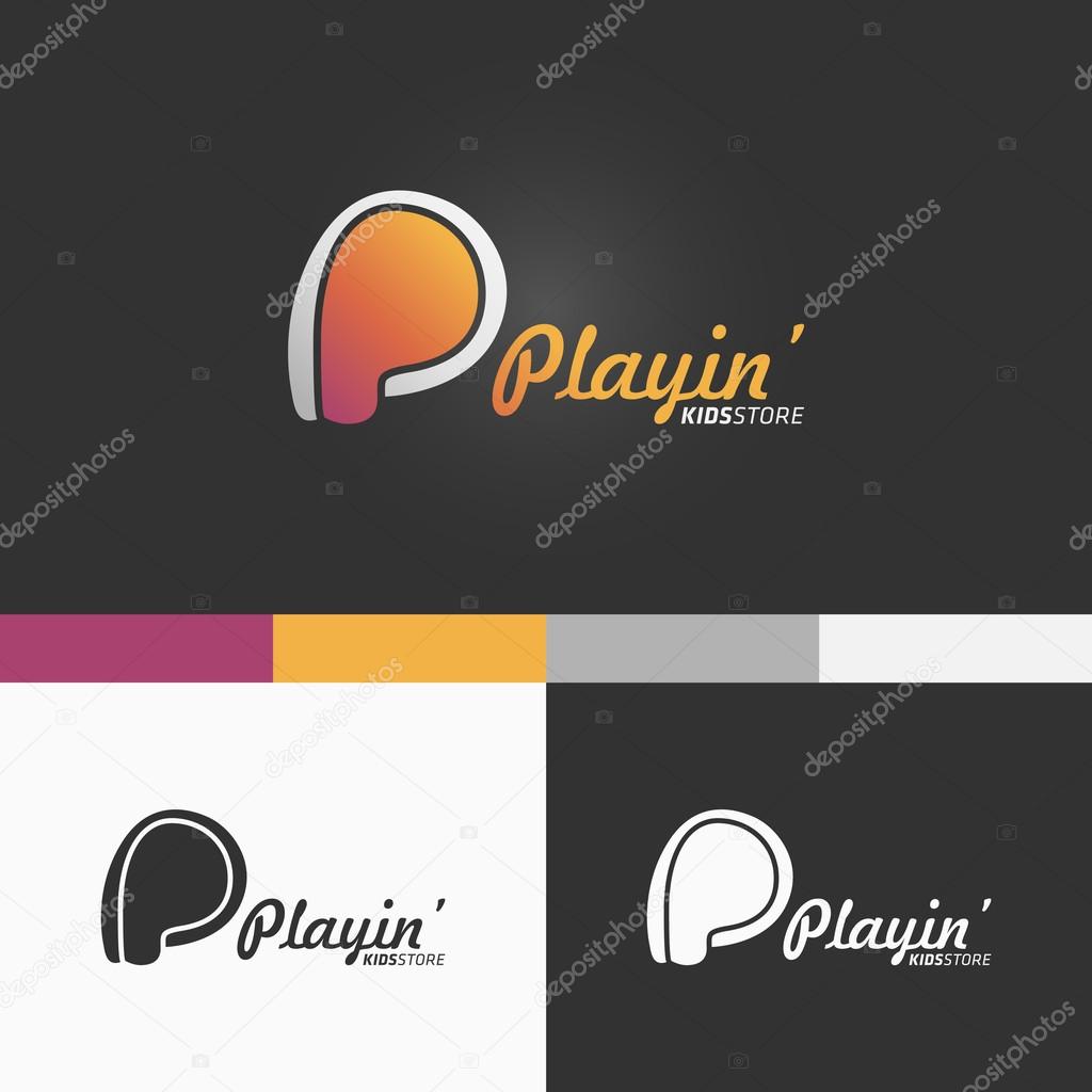 Creative Vector EPS10 Letter-P Logo Template - Stylish Vector Concept Illustration with Transparencies.