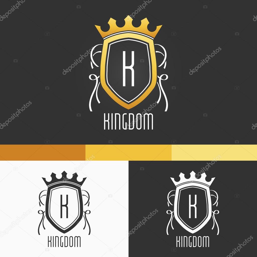 King Crest Ornament Template. Modern Vector EPS10 Concept Illustration Design