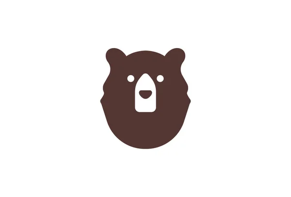 Projekt Symbolu Niedźwiedzia Szablon Logo Wektora Nowoczesny Zarys Godła Głowy — Wektor stockowy