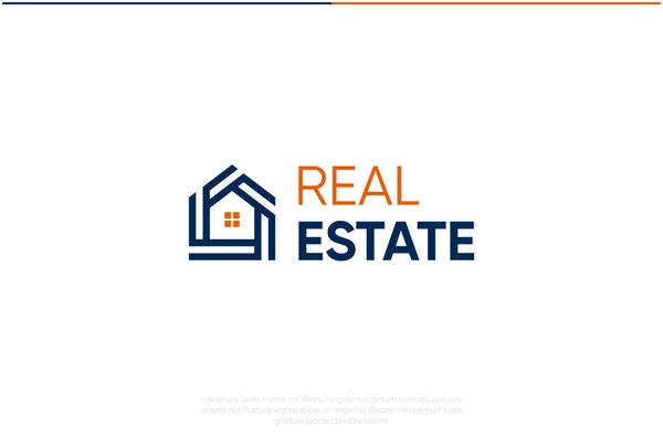 Real Estate Logo Design Vector Logo Template Modern Trendy House — Stock Vector