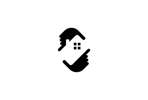Agência Imóveis Design Símbolo Mínimo Modelo Logotipo Vetor Emblema Empresa —  Vetores de Stock