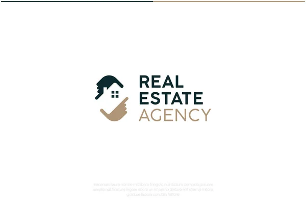 Real Estate Agency Logo Design Vector Logo Template Property Dealer — Stock Vector