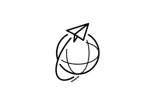 Cestovní Kancelář Minimální Design Symbolu Šablona Loga Vektoru Logo Společnosti — Stockový vektor