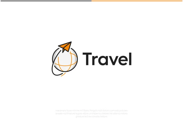 Travel Agency Logo Design Vector Logo Template Holiday Vacation Travel — Stock Vector