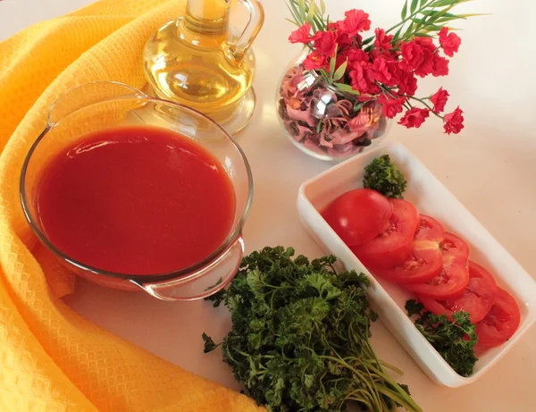 Sopa con tomate — Foto de Stock