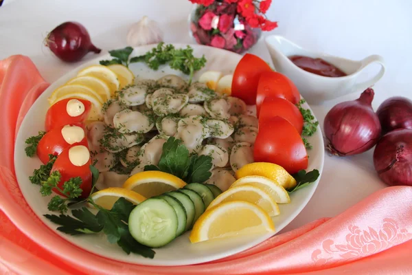 Pelmeni with meat — Stock Photo, Image