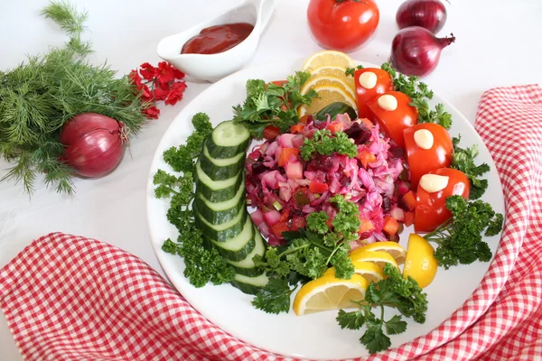 Kırmızı pancar salatası — Stok fotoğraf