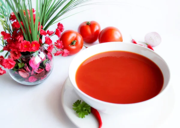 Sopa de tomate — Fotografia de Stock